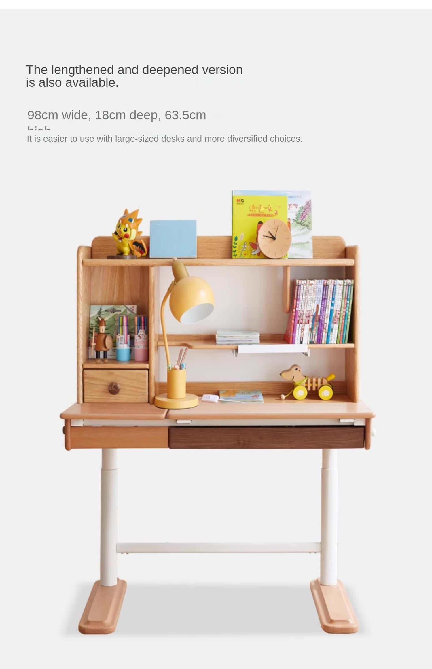 Oak, Beech Solid Wood Shelf Bookshelf