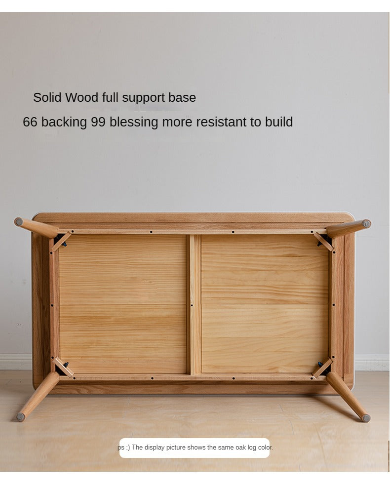 Ash, Black Walnut, Sandalwood Solid Wood Rock Plate Nordic Dining Table