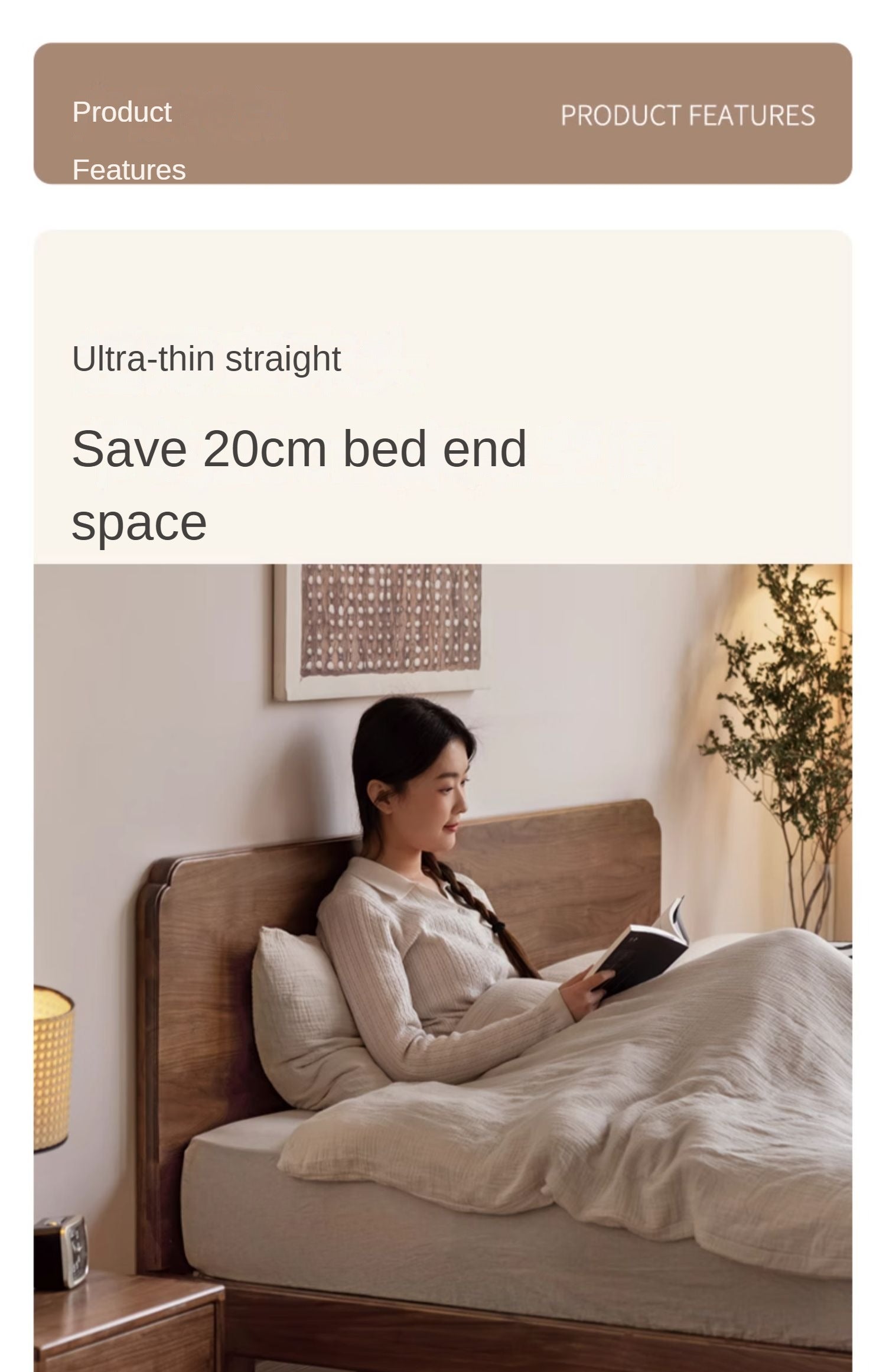 Oak, North American Black Walnut Solid Wood Bed