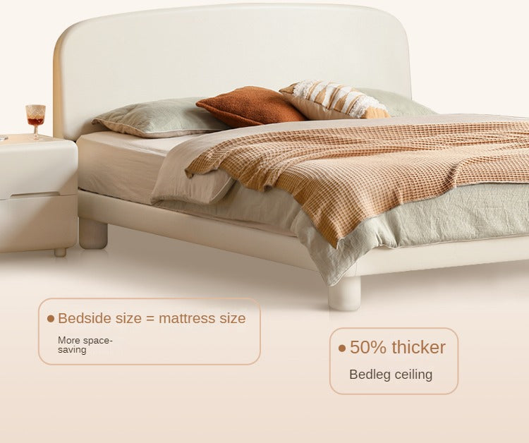 Poplar Solid Wood French Cream Style Bed