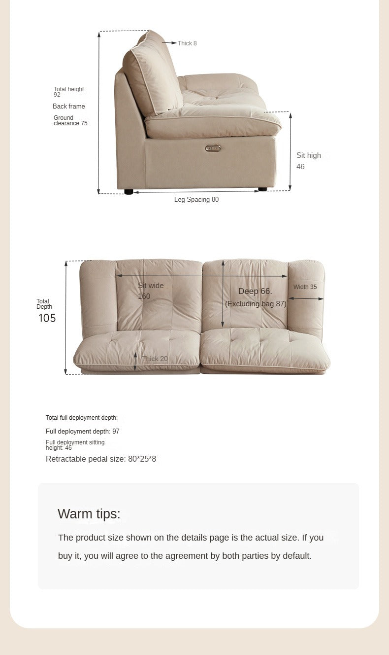 Fabric Sofa Cat Claw Cloth Electric Sofa.