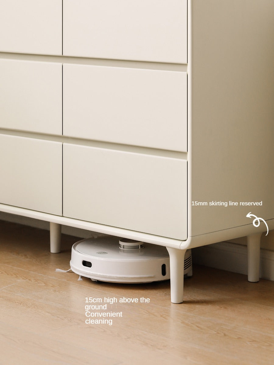 Ash Solid Wood Cream Style Chest of Drawers