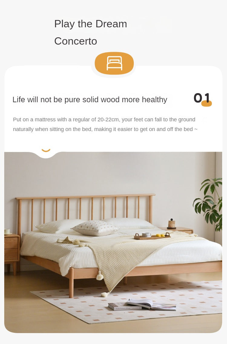 European Beech Solid Wood Windsor Bed