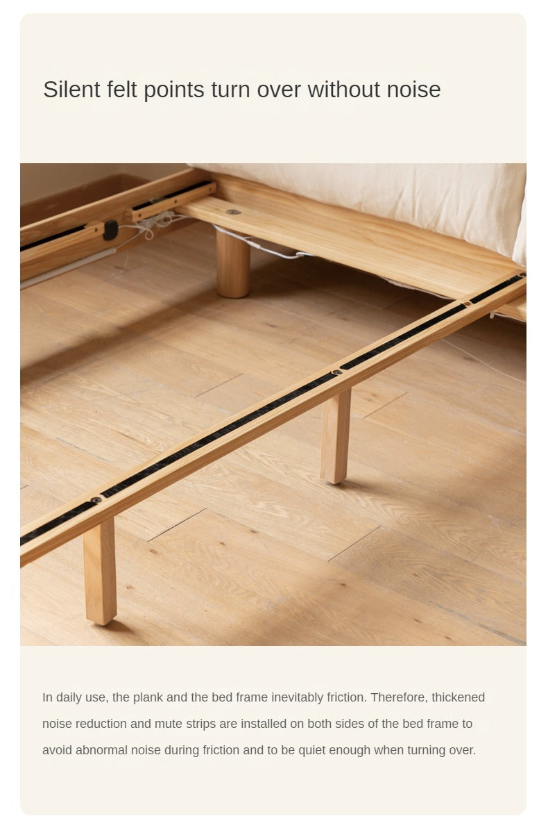 North American Black Walnut, Ash technology cloth suspended soft bed modern