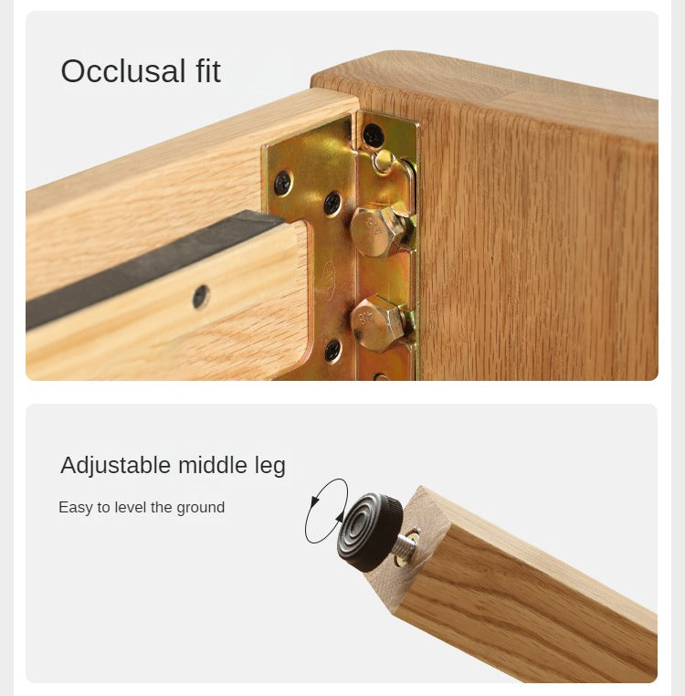 Oak, Rubberwood Solid Wood Bed - SPECIAL PRICE