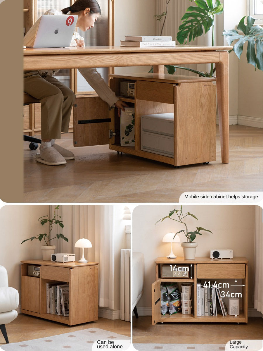 Oak, Ash Solid Wood Long Office Desk