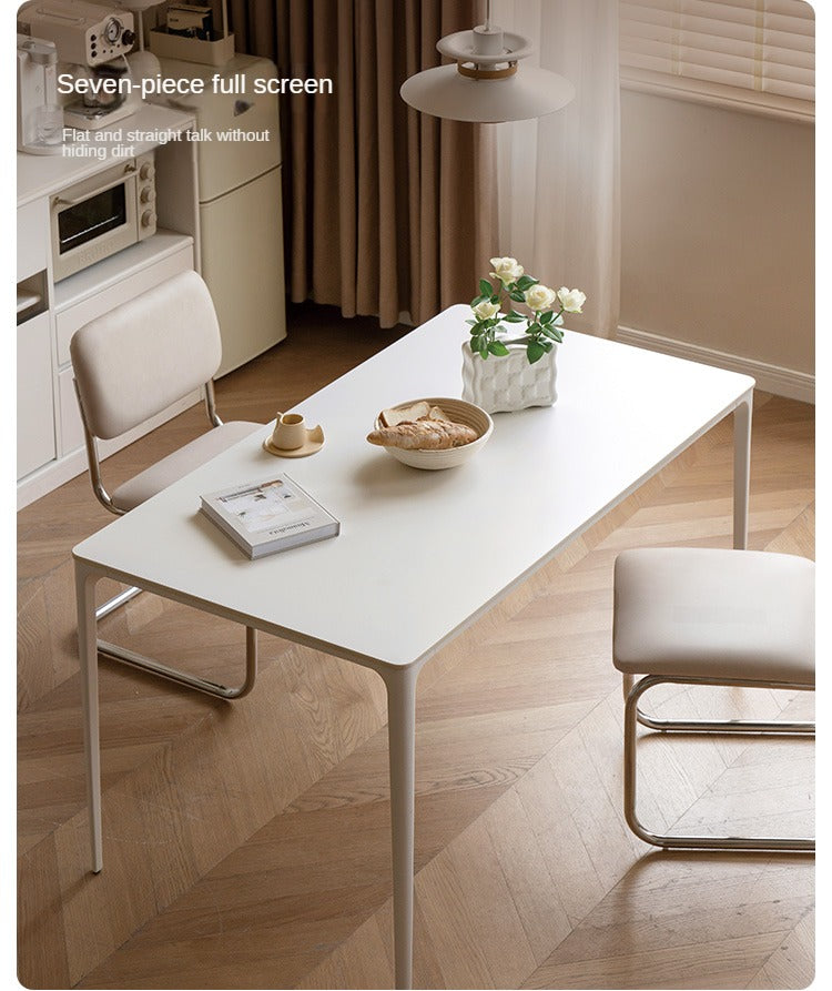 Rock Slab Dining Table Iron-cream