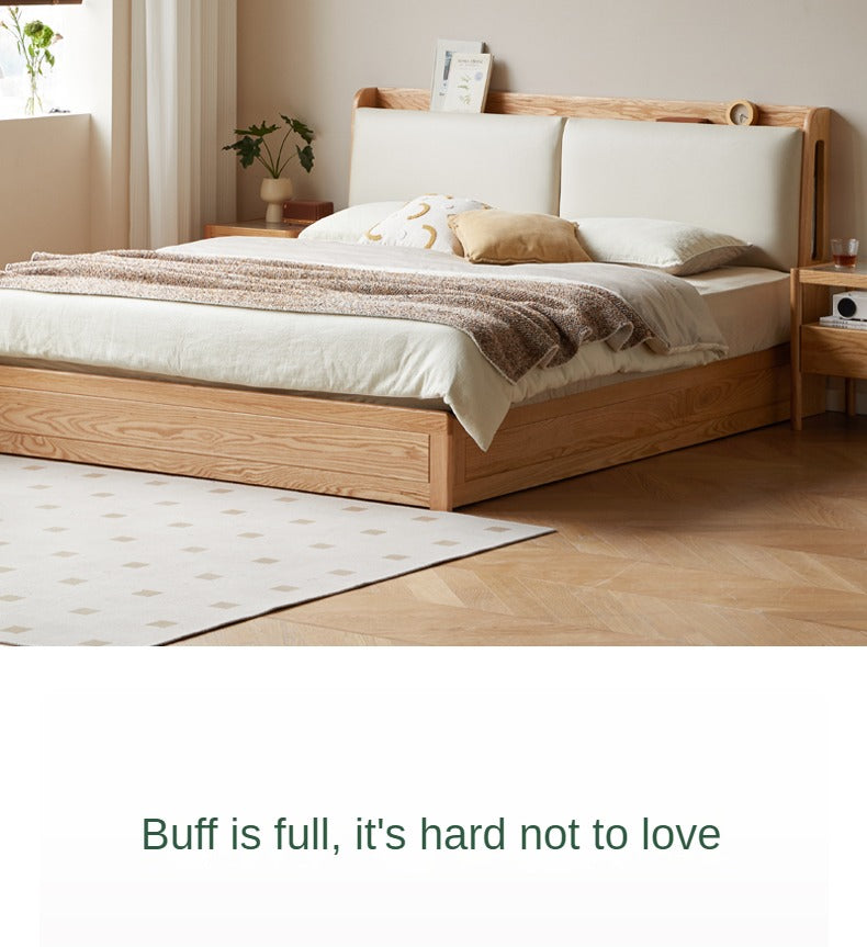 Oak Solid Wood Box Bed Storage Technology Cloth