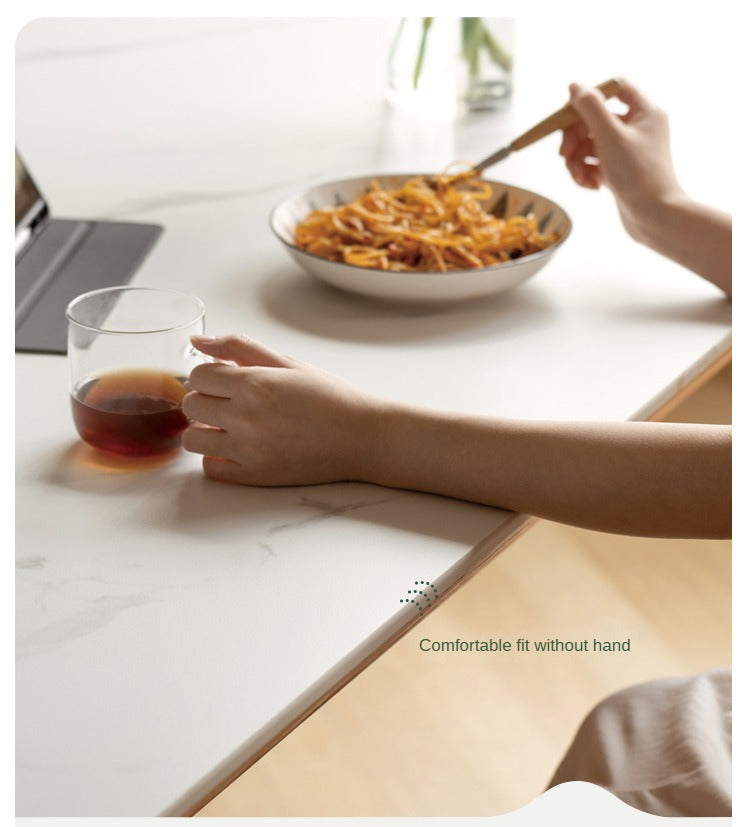 Oak Solid Wood Dining Table With Rock Slab Surface