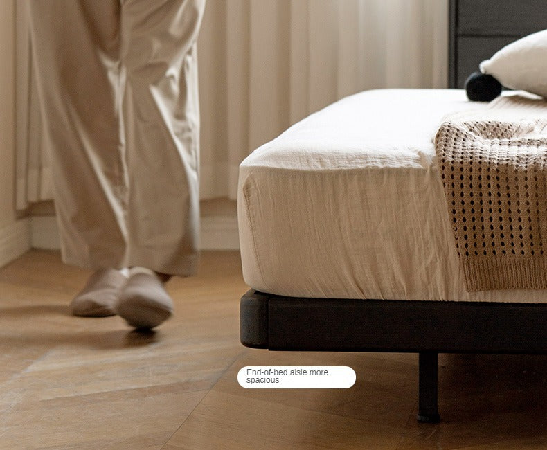 Oak Solid Wood Bed Simple platform bed, headboard-free bed