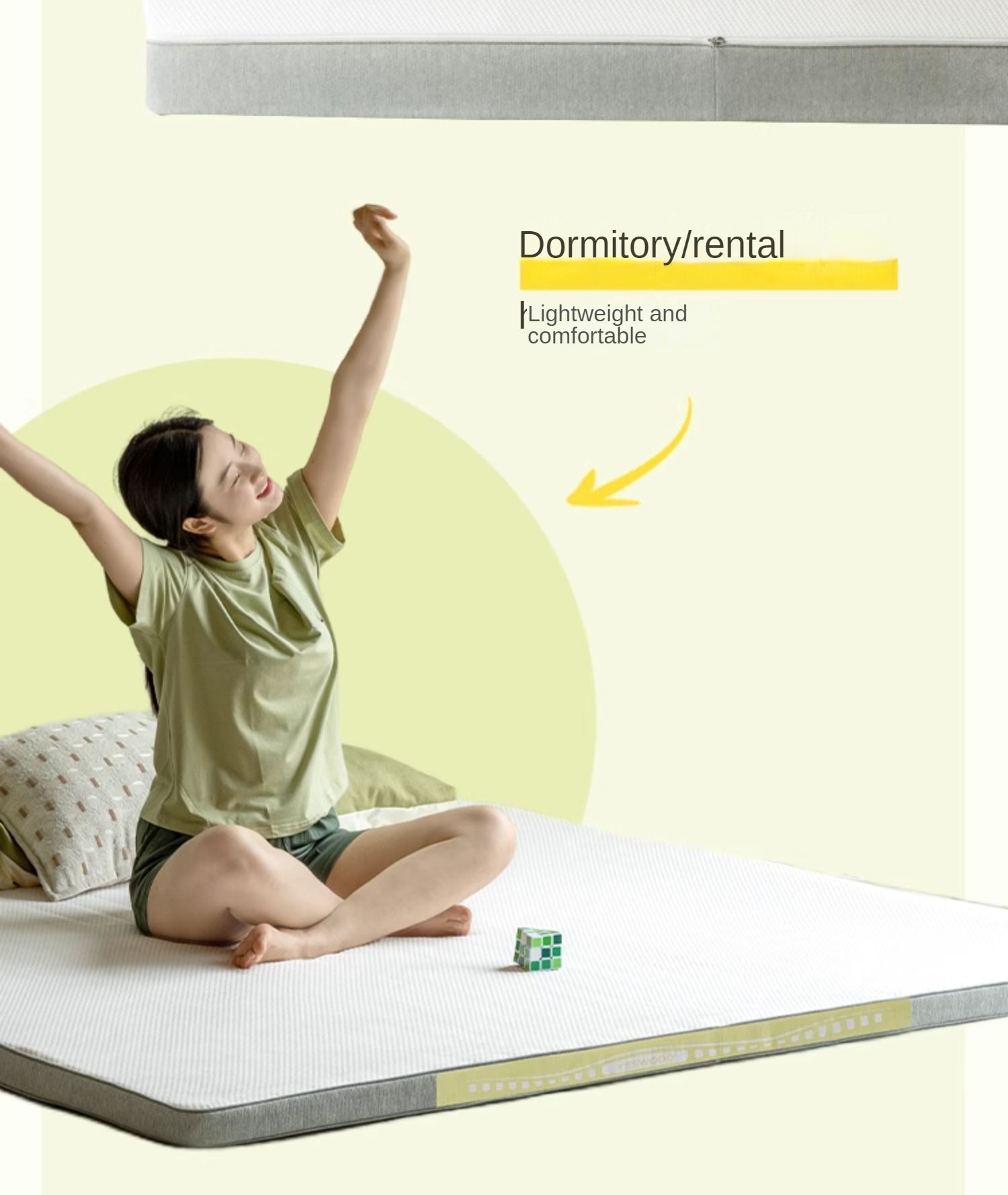Power Sponge Lightweight Mattress, Antibacterial & Anti-Mite 5cm: