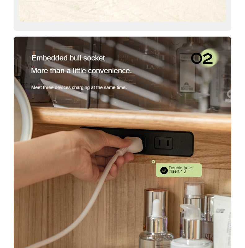 Oak, Solid Rubberwood Modern Dressing Table.