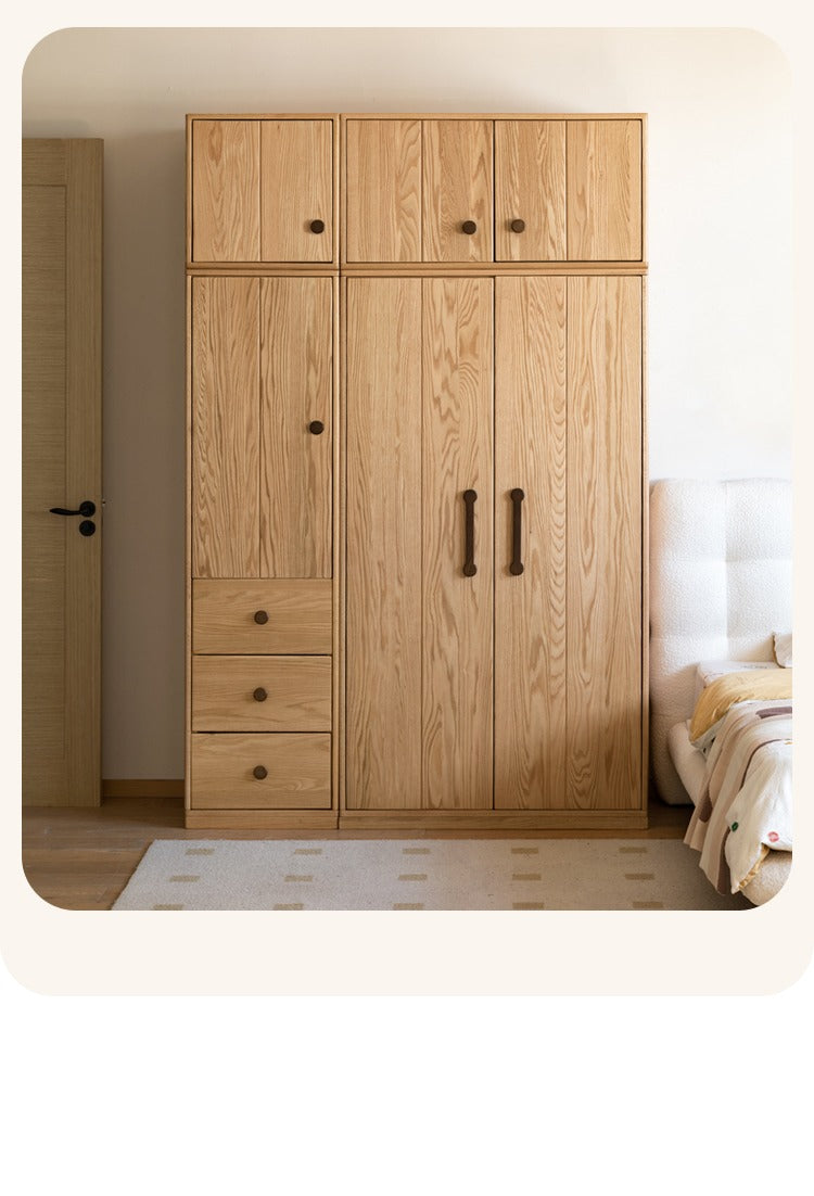 Oak Solid Wood Kids Wardrobe