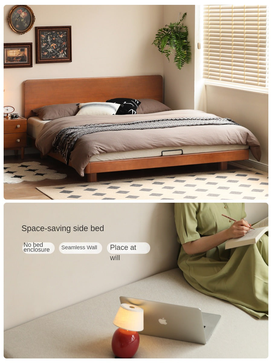 Poplar solid wood retro edge bed