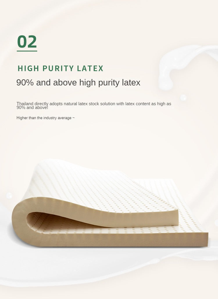 Thai Latex Zero-Glue Mattress Antibacterial and Anti-Mite Soft Mattress 7.5CM, 5CM