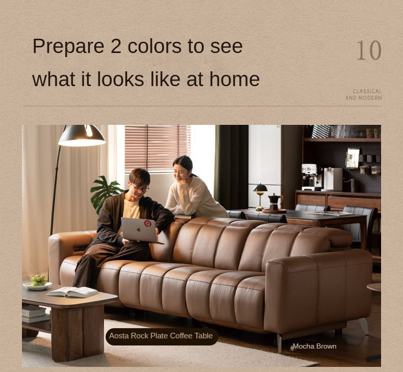 Electric Leather Zero Wall Function Sofa.