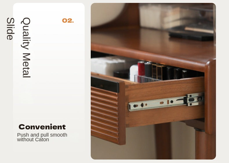 Poplar Solid Wood Retro Vanity Table.