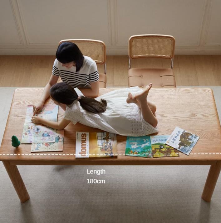 Oak, Ash Solid Wood Long Office Desk