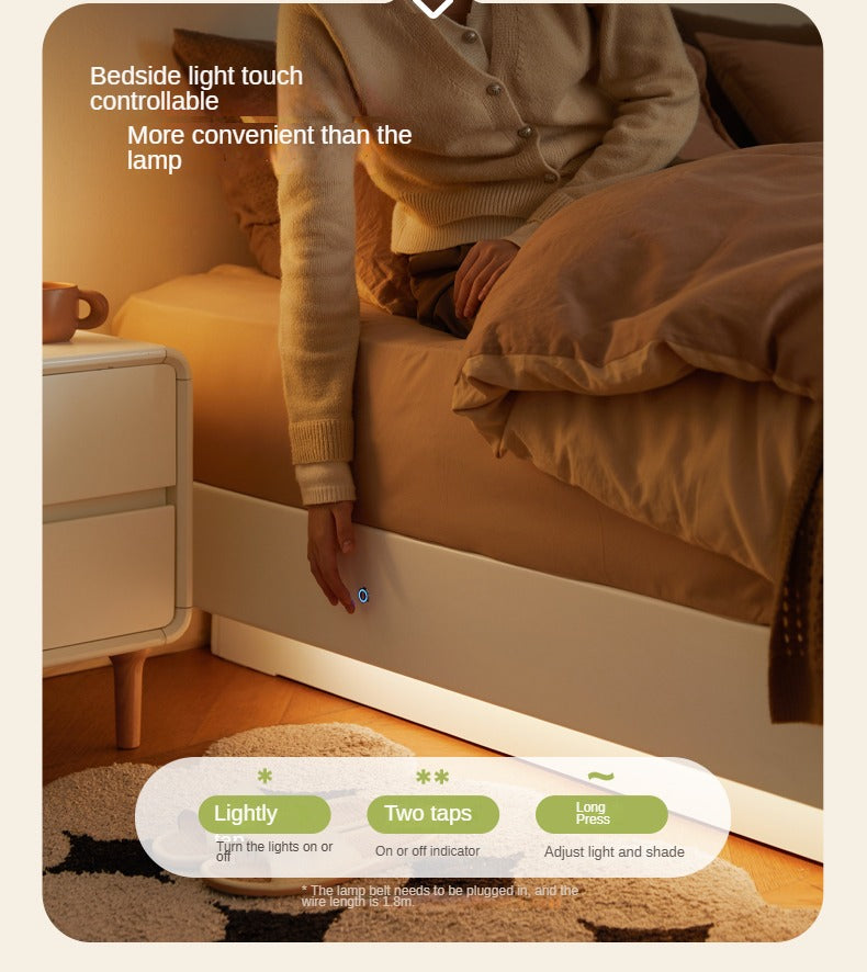 Rubber Solid Wood Suspended Box Platform Bed, Headboard-Free Bed.