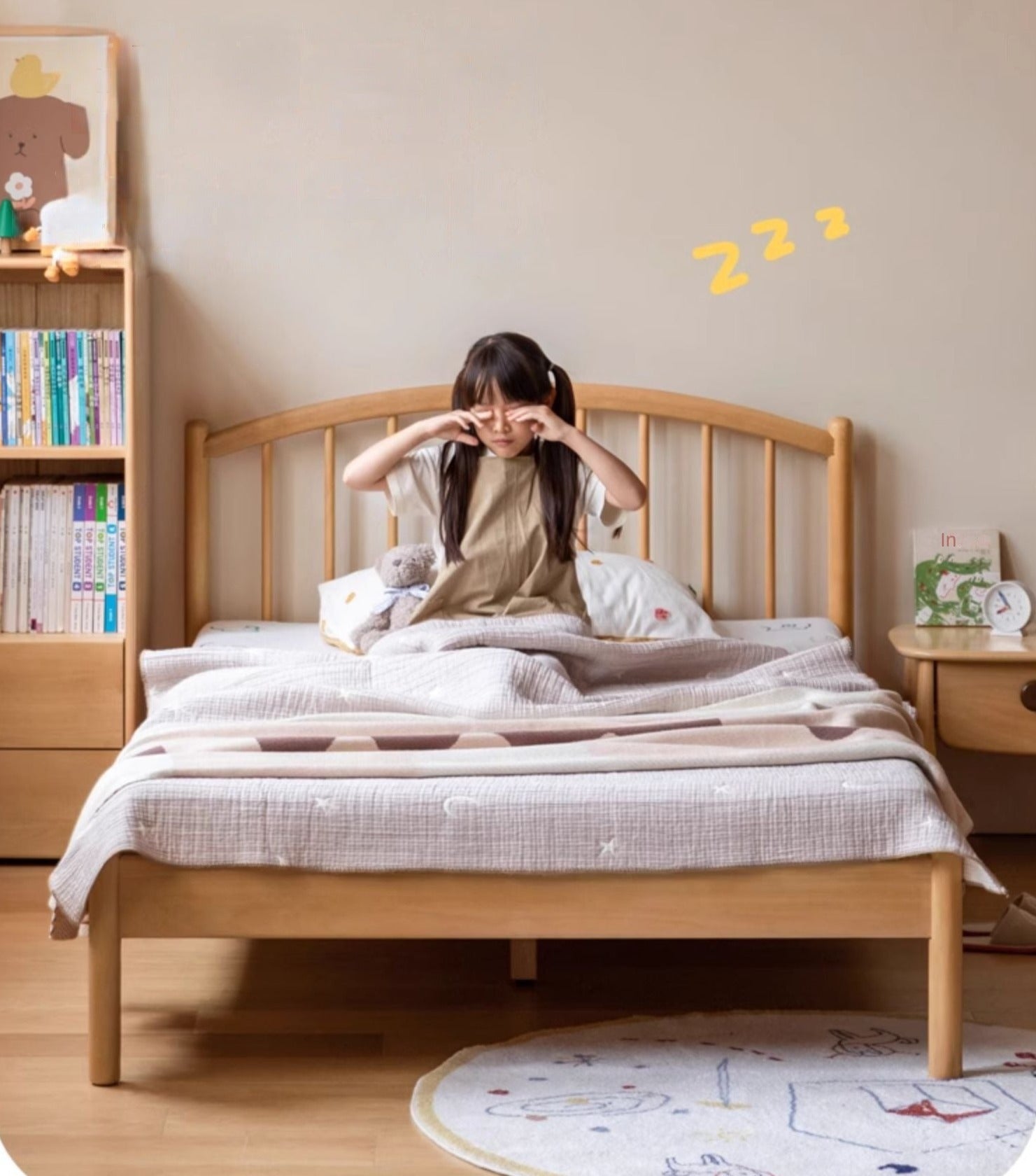 Beech Solid Wood Children's Bed<