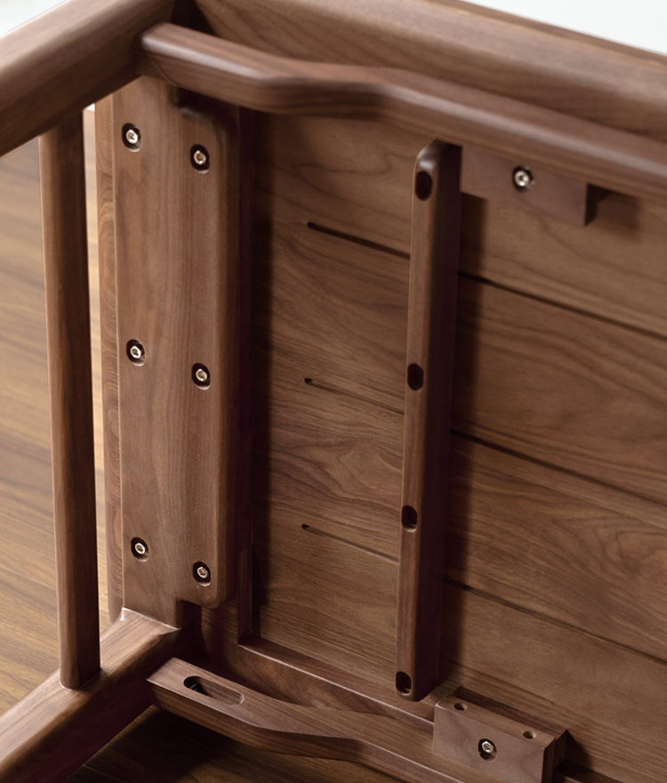 Black Walnut, Ash Solid Wood Style Tea Table.