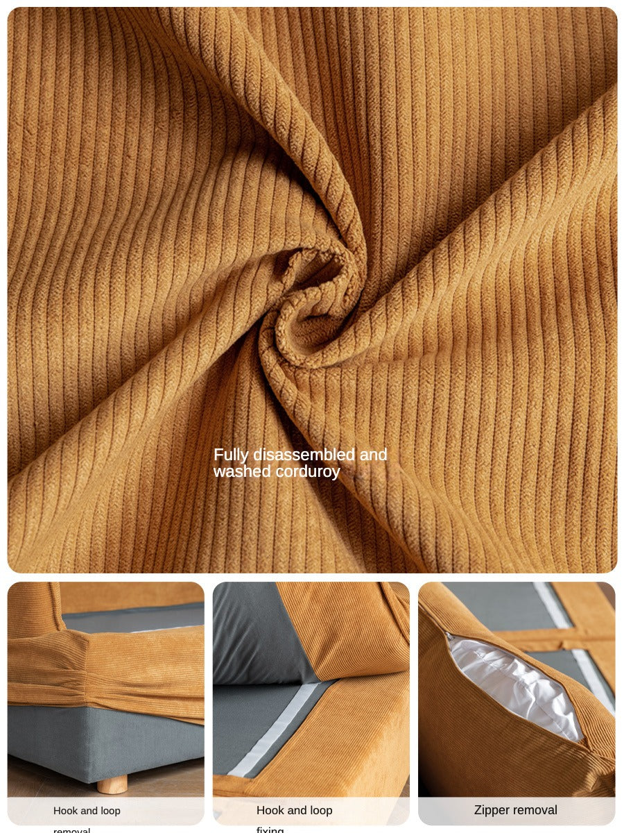 Fabric Down Modern Three-seat Sofa.