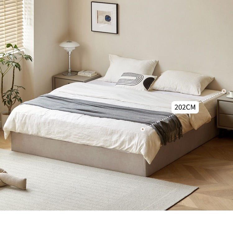 Technology cloth box platform bed, headboard-free bed