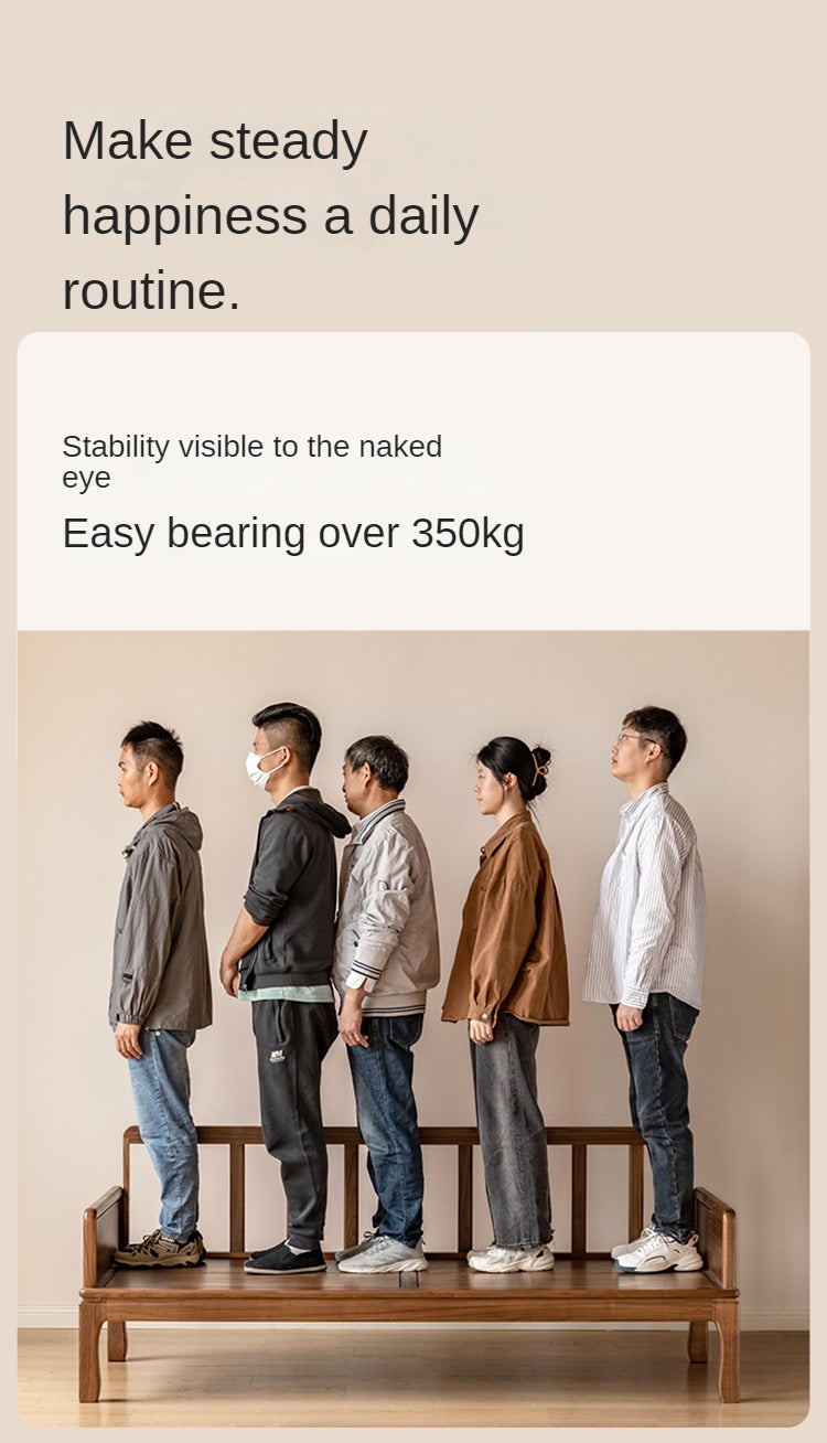 Black Walnut, Oak Solid Wood Dual Use Sofa,