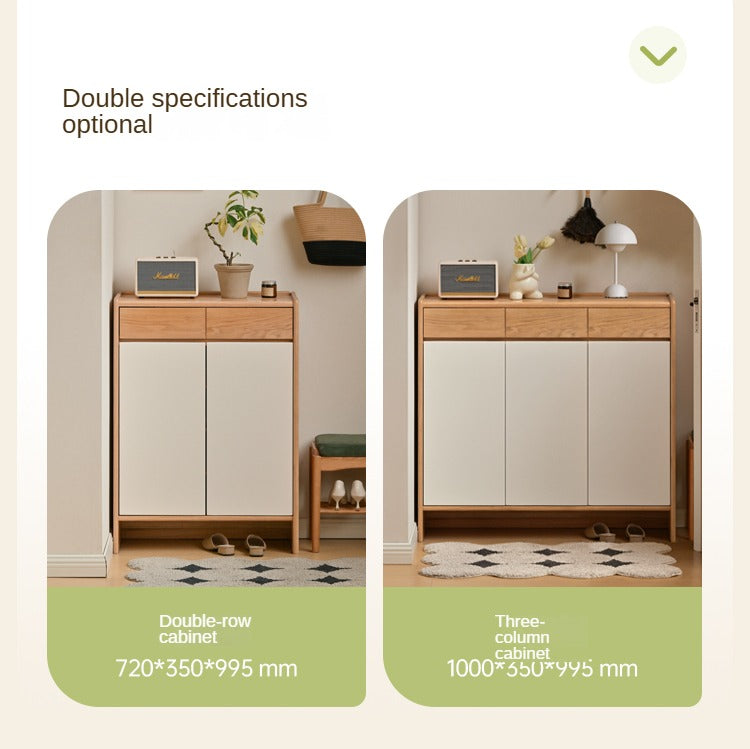 Beech Solid Wood Shoe Cabinet