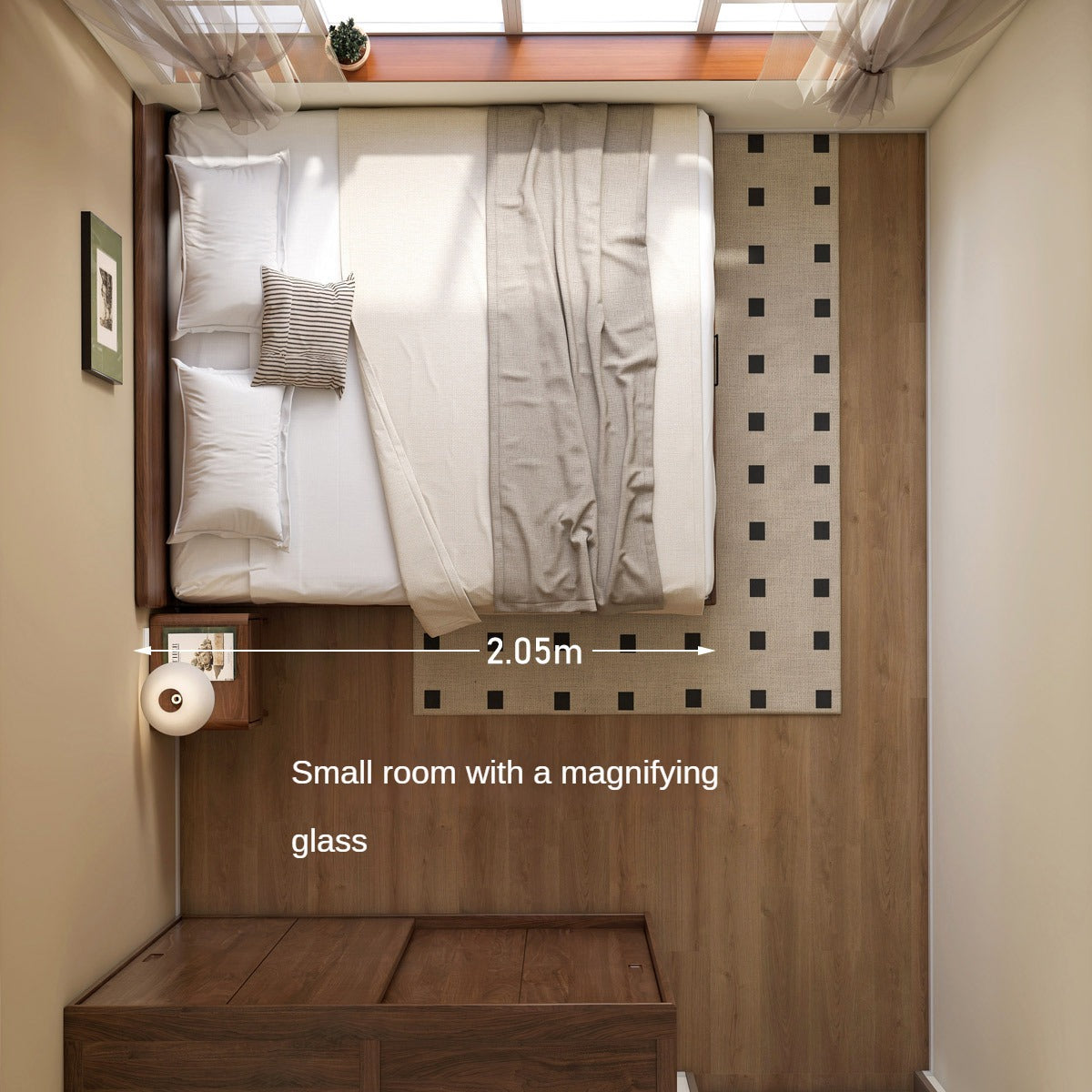 North American black walnut solid wood light luxury box bed