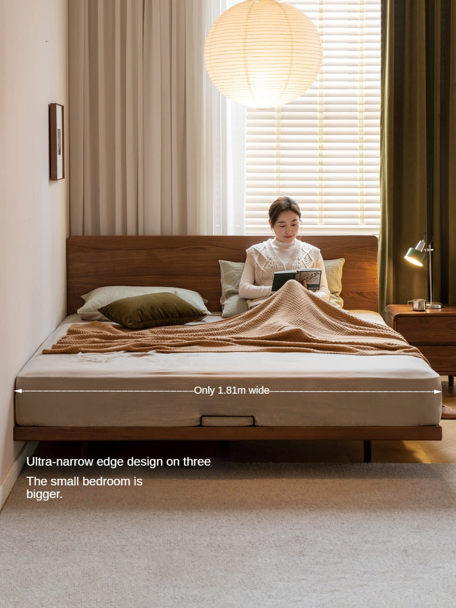 Black Walnut, Oak Solid Wood Suspended Bed