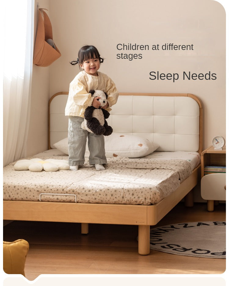 Rubberwood, Beech Solid Wood Children's Soft Bed