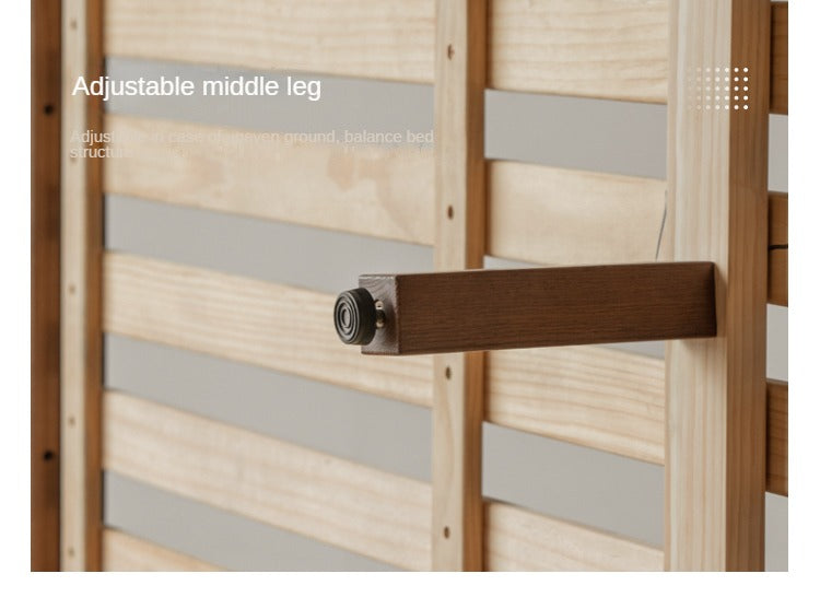 Oak, Rubberwood Solid Wood Genuine Leather, eco Leather Bed Modern