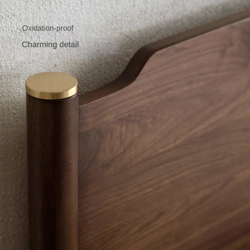 Black Walnut, Ash Solid Wood Bed