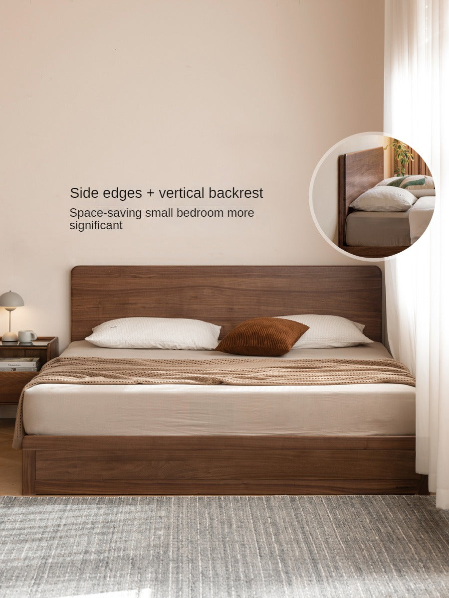 Black Walnut, Oak Solid Wood Bed Box Modern