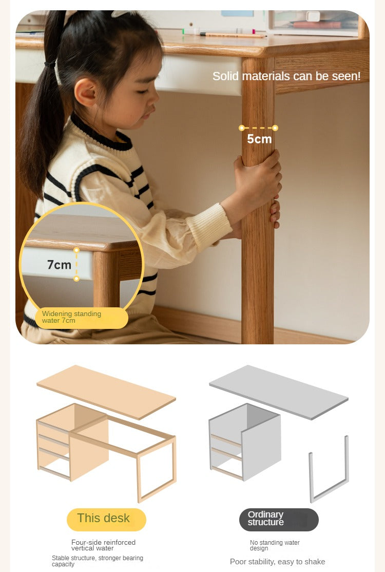 Oak Solid Wood Modern Children's Study Table
