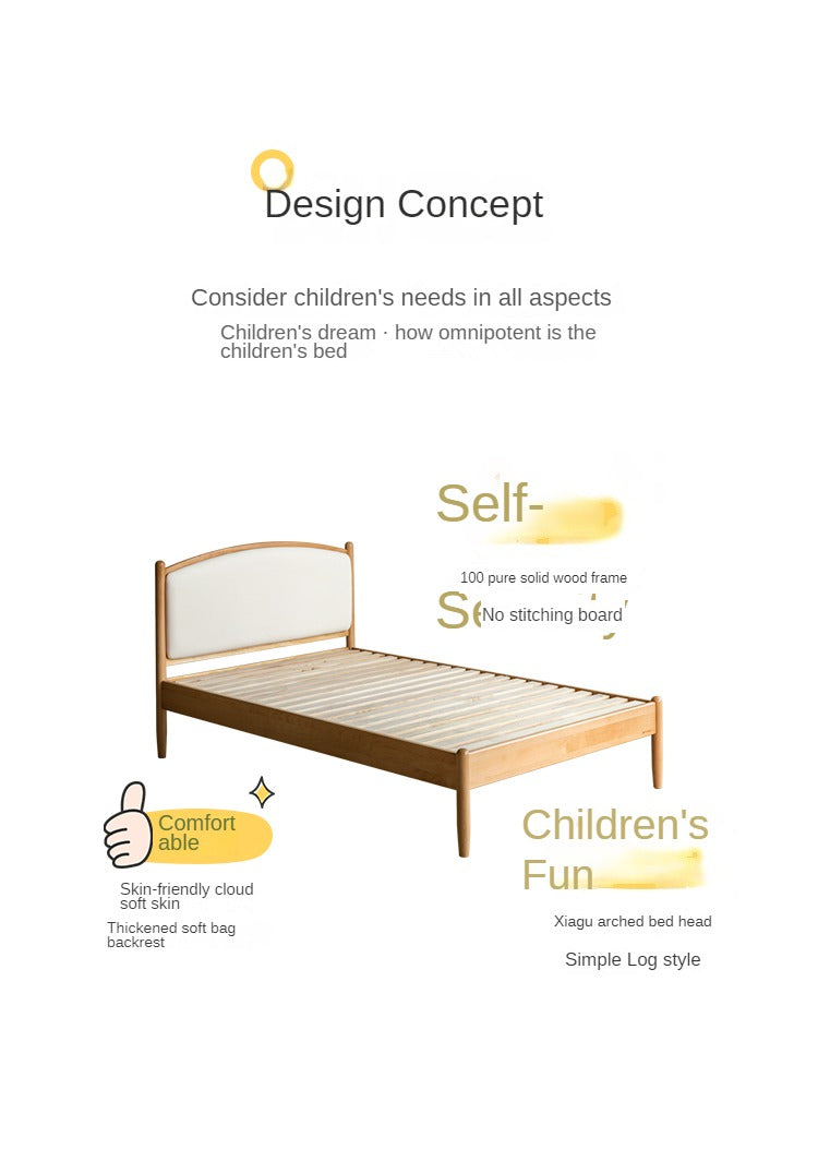 Beech solid wood Children's Soft Bed<
