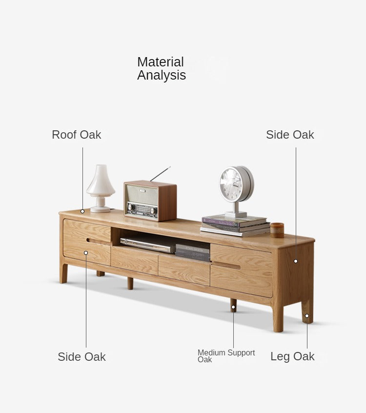 Oak Solid Wood TV Stand: