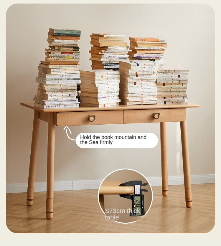 Beech, Oak Solid Wood Kids Study Table