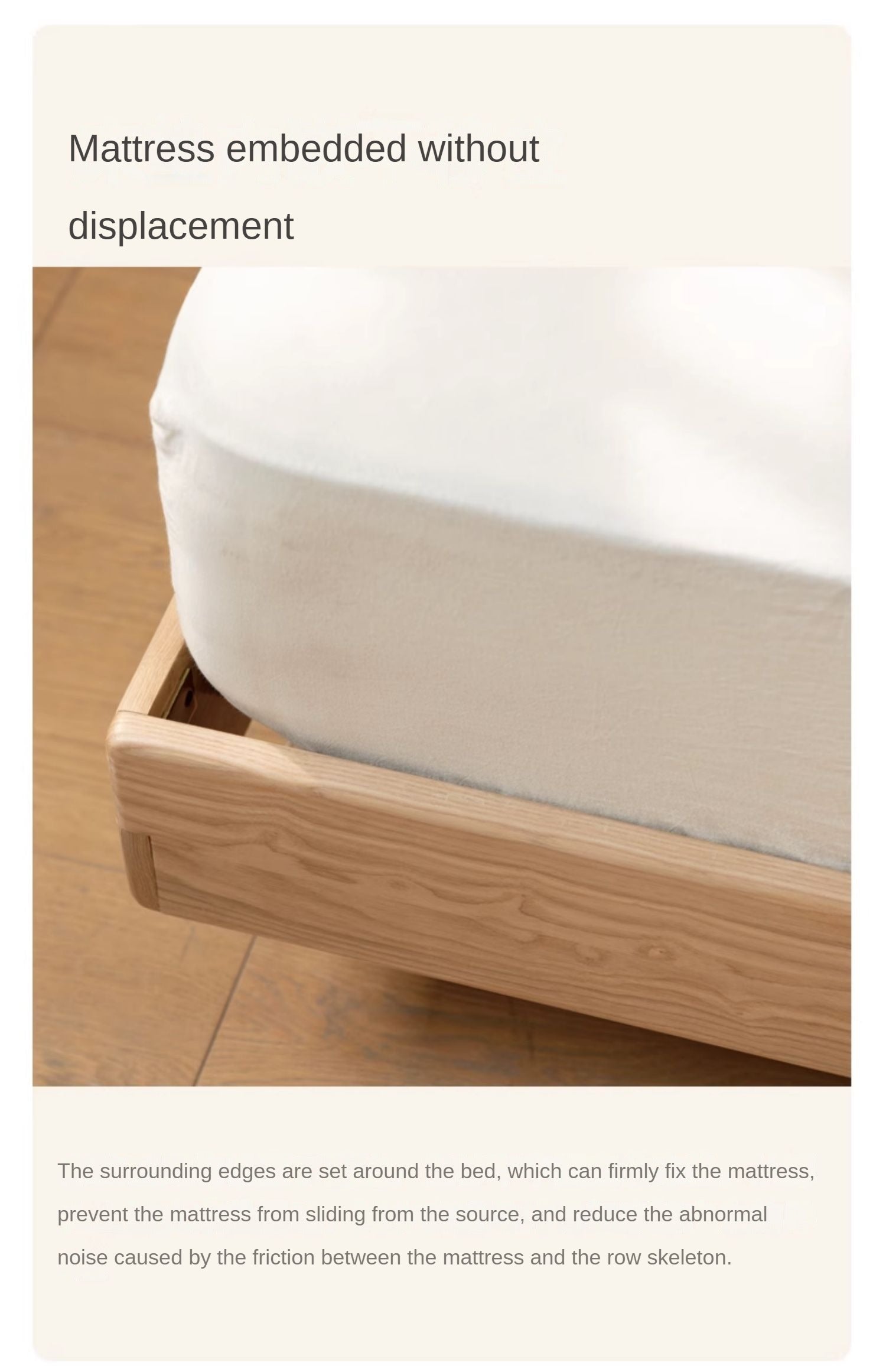 North American Black Walnut, Ash technology cloth suspended soft bed modern