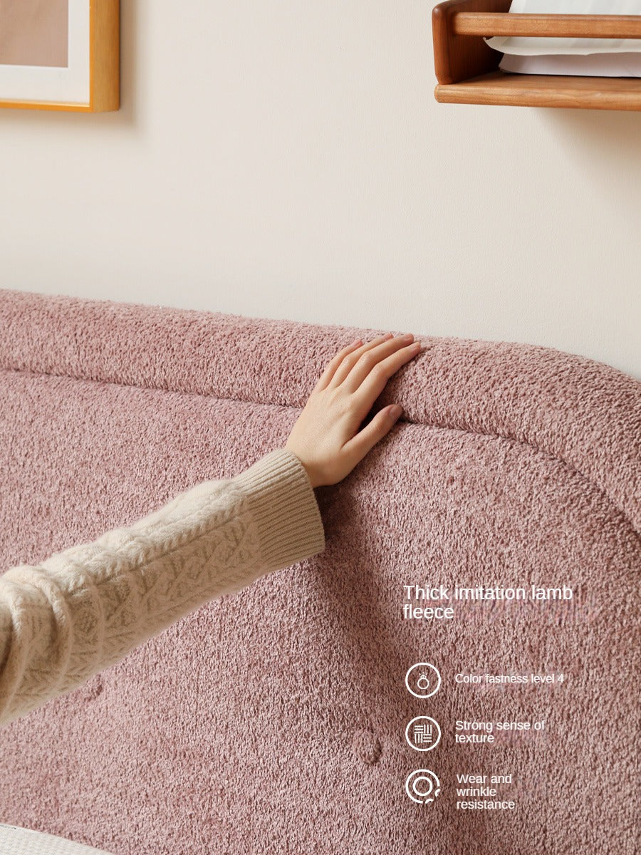 Fabric Pink Bed French Style