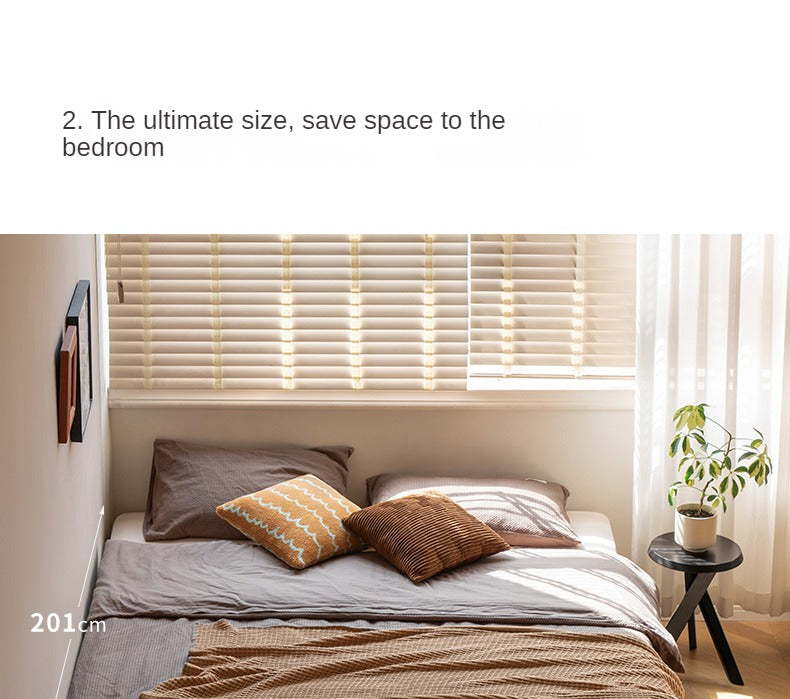 Oak Solid Wood Bed Simple platform bed, headboard-free bed