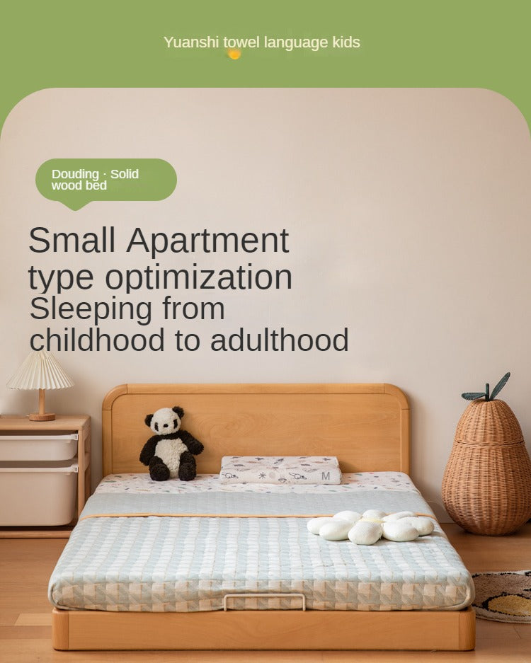 Beech Solid Wood Children's, Montessori Floor Bed<