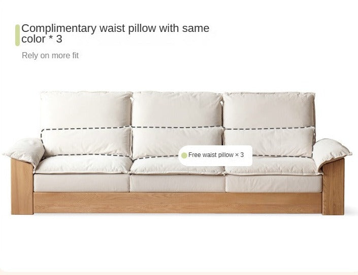 Oak Solid Wood Floor to Floor Tall Sofa.