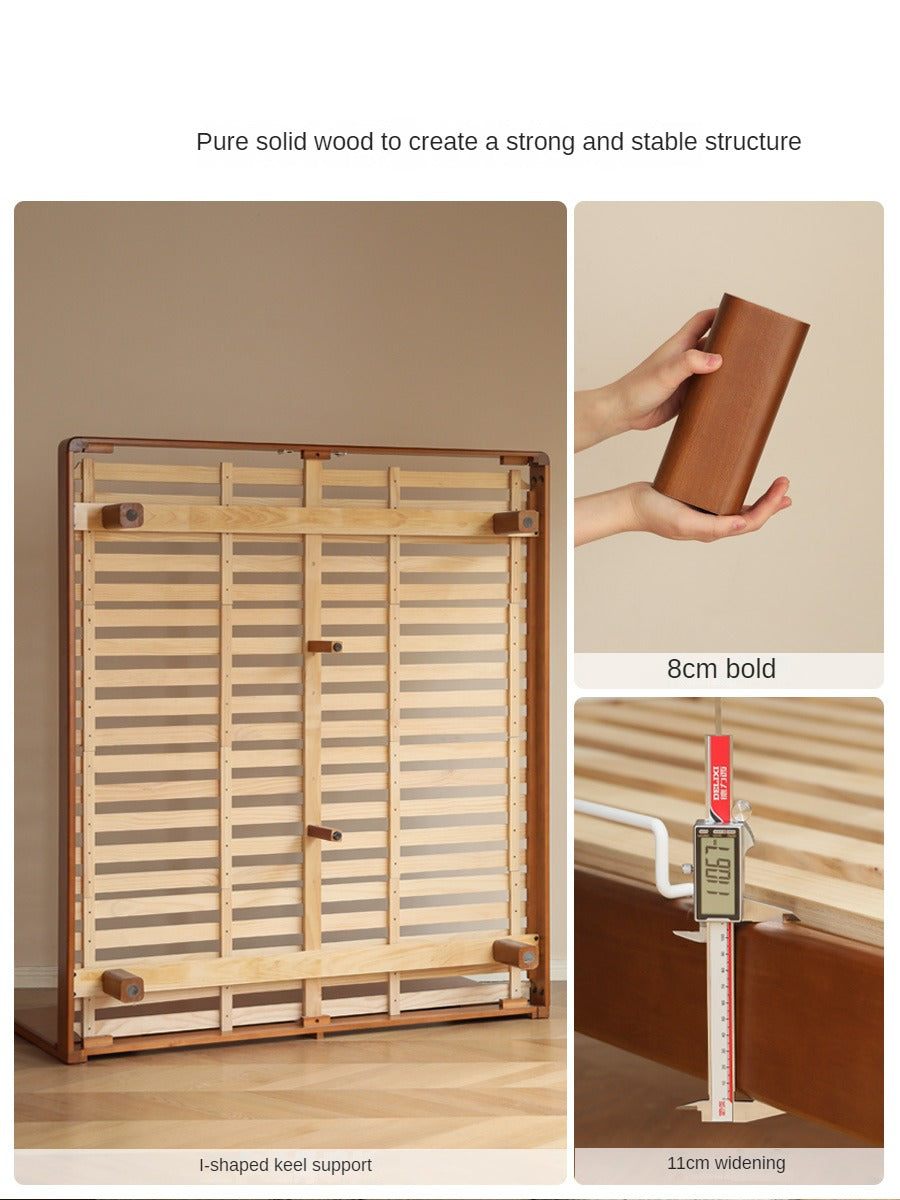 Poplar solid wood retro edge bed