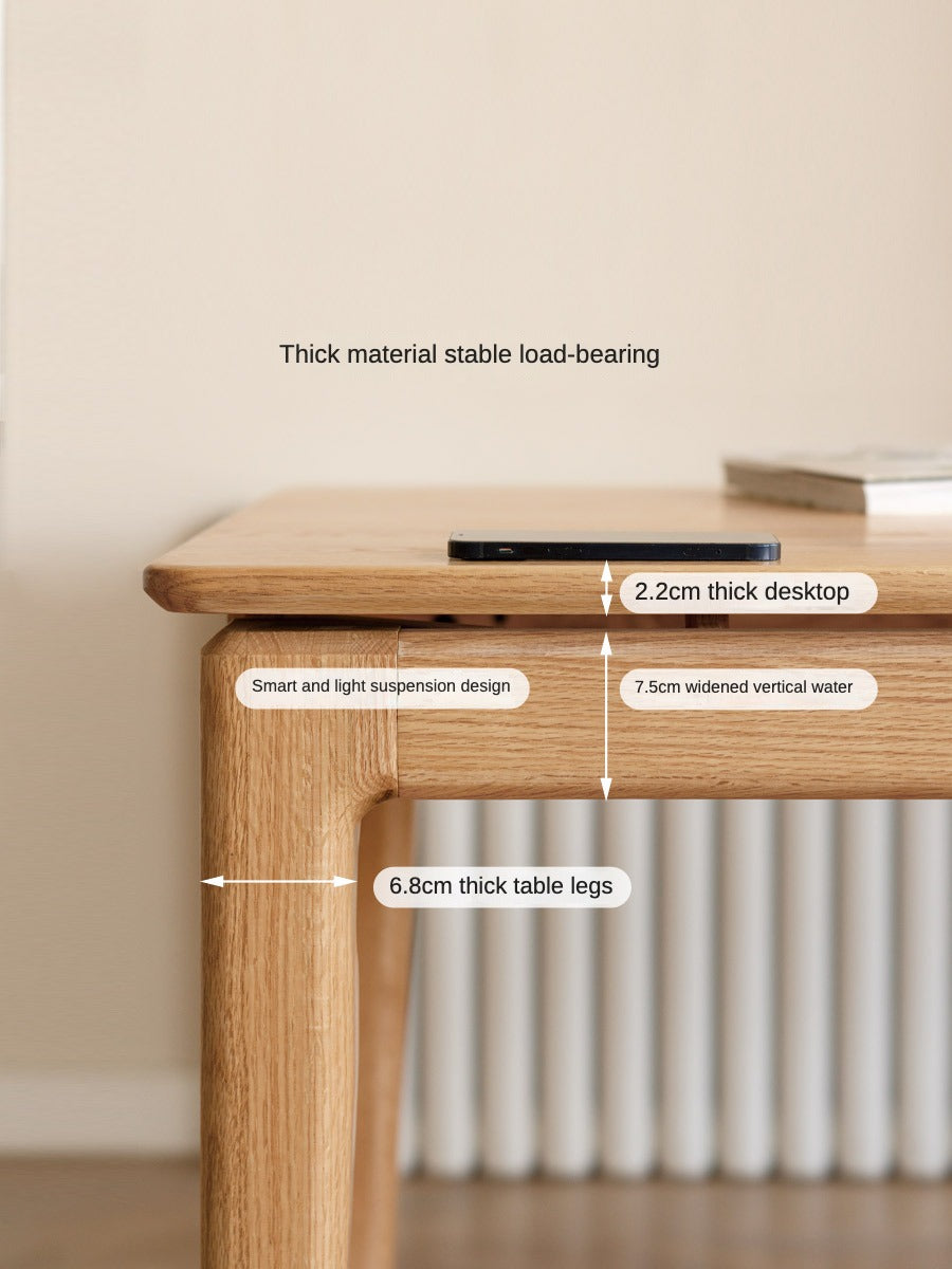 Oak Solid Wood Long Office Desk