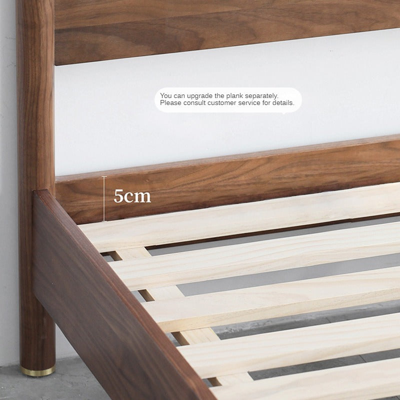 Black Walnut, Ash Solid Wood Bed