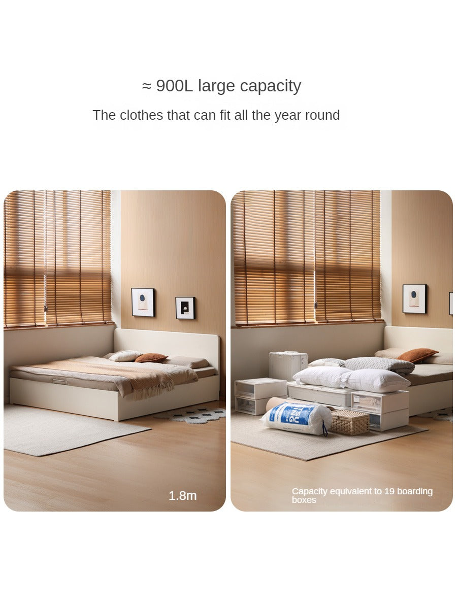 Rubber wood, Poplar solid wood white open box bed