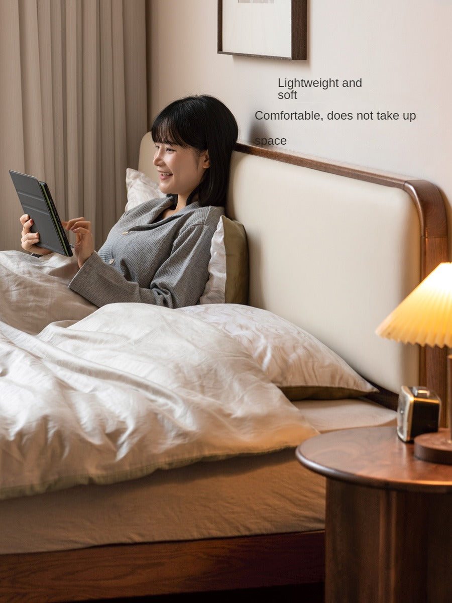 Rubber wood, Oak Solid Wood Bed Technology Fabric