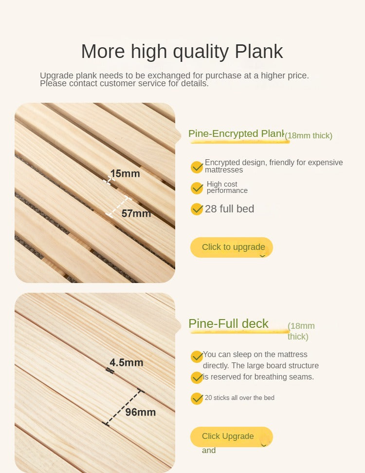 Beech Solid Wood Children's Rainbow Montessori Platform Bed.